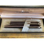 BOXED SHEAFFER TARGA 1000S SLIM SET - ROLLERBALL, BALLPOINT,