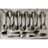 SET OF SIX GEORGIAN EXETER TEASPOONS MAKER W.