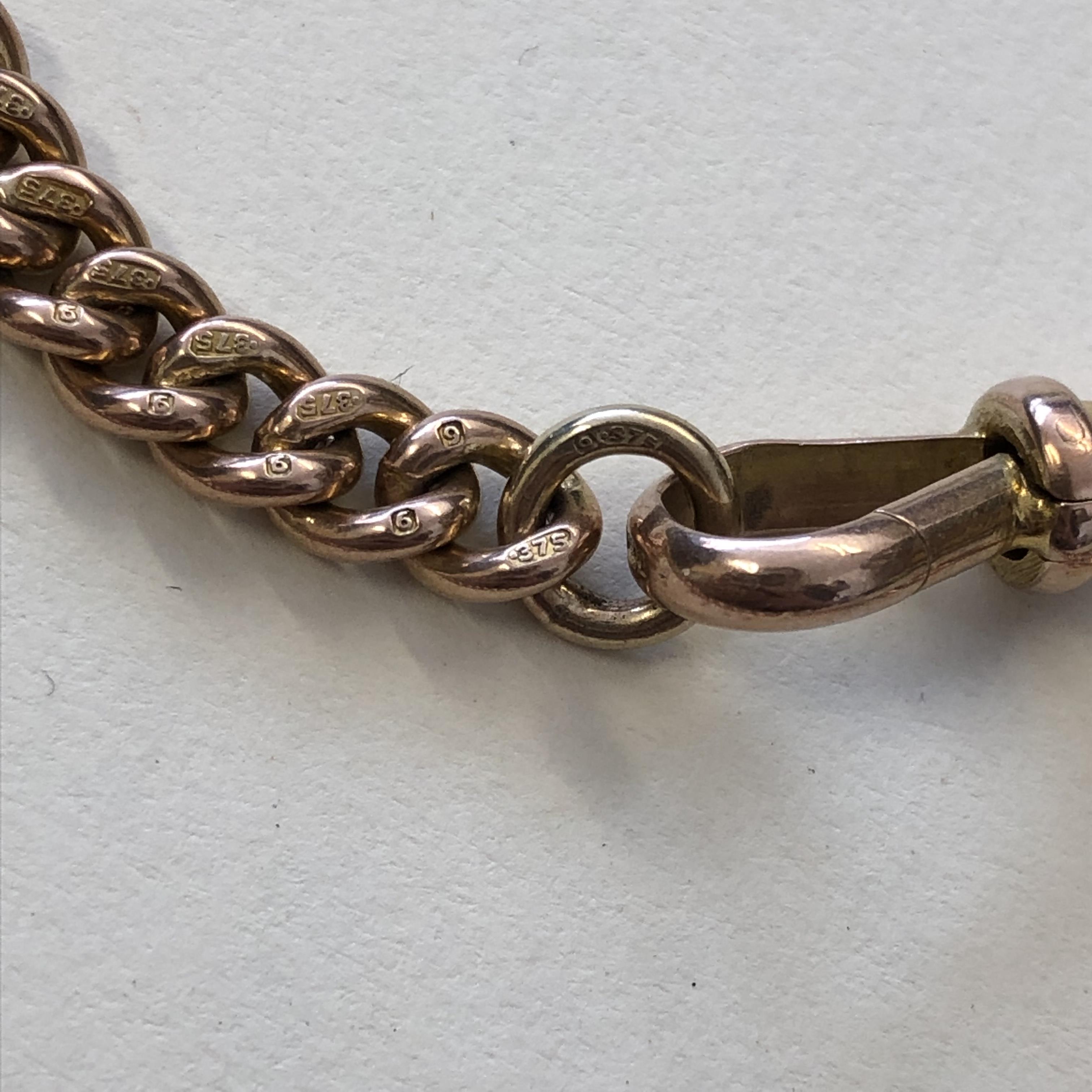 9CT ROSE GOLD BRACELET 23. - Image 2 of 3