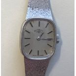 LADIES ROTARY 9CT WHITE GOLD WRIST WATCH