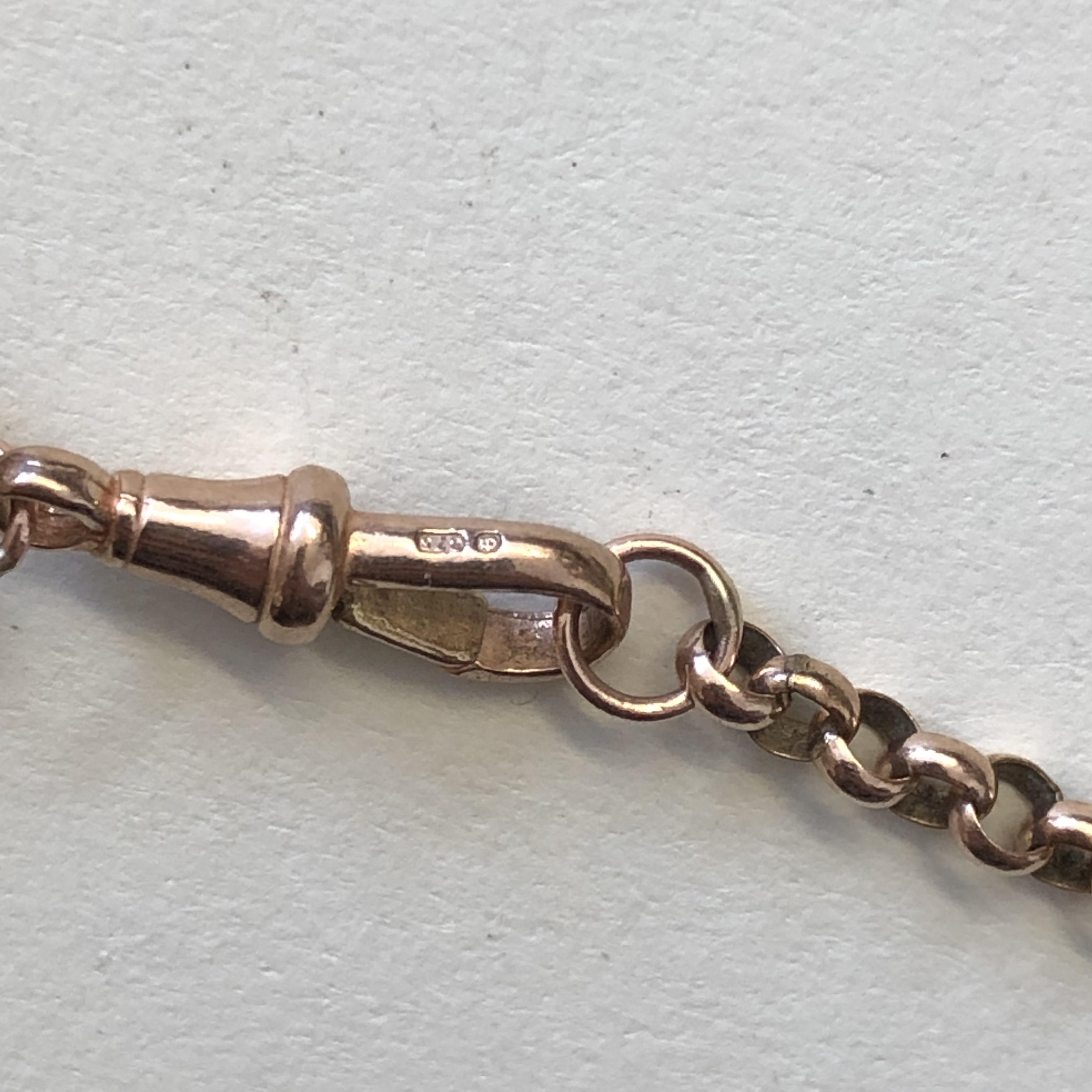 9CT ROSE GOLD BELCHER LINK CHAIN 11. - Image 5 of 6