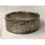 SILVER ENGRAVED CUFF BRACELET