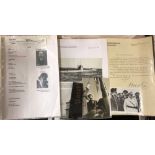 FOLIO RELATING TO WWII GERMAN MARINE U94 WITH PHOTOGRAPHS AND A NAVAL CAP BAND