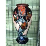 MOORCROFT BALUSTER VASE (CRAZING TO GLAZE)