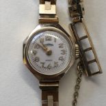 LADIES 17 JEWELLED ROMA 9CT GOLD WRIST WATCH 13.