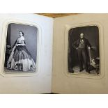 PURPLE VELVET AND MOTHER OF PEARL BACKED VICTORIAN PORTRAIT PHOTOGRAPH ALBUM