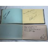 TWO AUTOGRAPH ALBUMS OF MAINLY PRE AND POST WAR THEATRE AND VAUDEVILLE STARS INCLUDING TROISE,