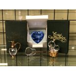 SWAROVSKI CRYSTAL MEMORIES - CACTUS ROSALIE, TOPAZ BLUE HEART,