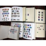 TRAVELLER STAMP ALBUM AND SO'TON ALBUM CONTAINING WORLD POSTAGE STAMPS (SIX TOTAL)