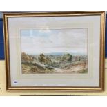 WATERCOLOUR OF A LANDSCAPE BY S.J.