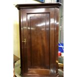 EDWARDIAN MAHOGANY WALL HANGING CORNER CABINET