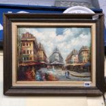 20TH CENTURY OIL ON CANVAS OF A PARISIAN SCENE, SIGNED S.