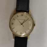 GENTLEMAN'S GIRARD PERRIGAUX WRIST WATCH ON LEATHER STRAP