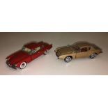 FRANKLIN MINT 1:42 SCALE PRECISION MODEL 1963 FAWN STUDEBAKER AND 1953 MAROON STUDEBAKER SKYRUNNER