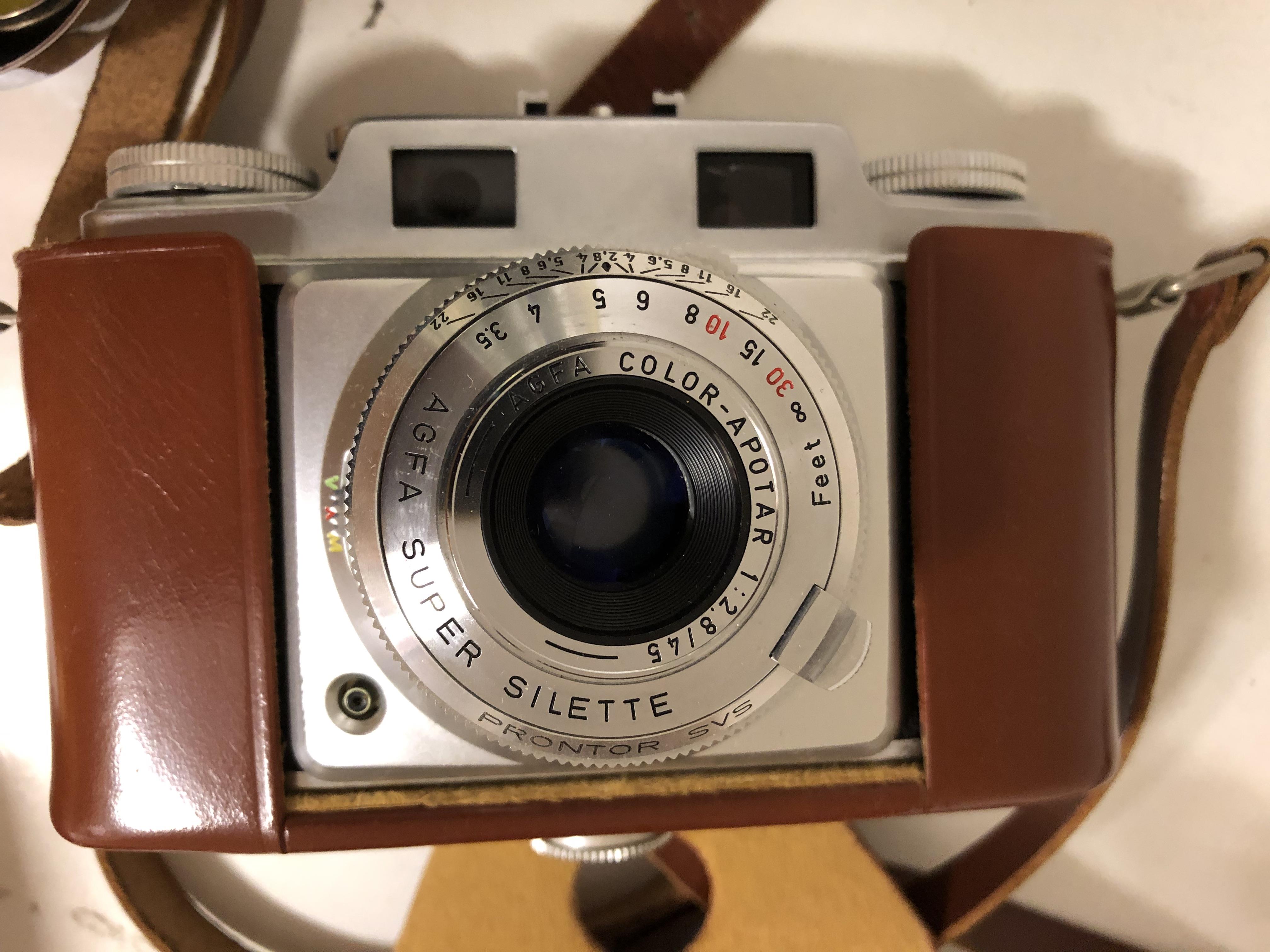 ZEISS IKON CONTAFLEX 35MM CAMERA AND AGFA SUPER SILETT CAMERA, LENS, - Image 6 of 12