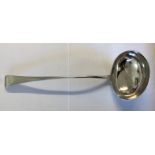 GEORGE III SILVER LADLE LONDON 1802 MAKER WE, 5.1 OUNCES APPROX.