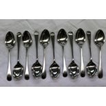 SET OF TWELVE SILVER TEA SPOONS SHEFFIELD 5.