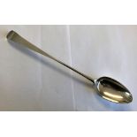 GEORGE III SCOTTISH SILVER SERVING SPOON EDINBURGH 1805 MAKER RJ&S, 3.7 OUNCES APPROX.