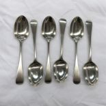 SIX SILVER TEASPOONS LONDON 4.