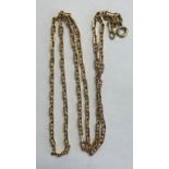 9CT GOLD FIGARO NECK CHAIN 6.