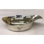 GEORGE III SILVER PAP BOAT WITH ENGRAVED MONOGRAMS LONDON 1.