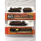 HORNBY 00 GAUGE LMS CLASS 4P LOCOMOTIVE R376 AND HORNBY 00 GAUGE LMS CLASS 4P LOCOMOTIVE R055