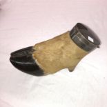 OFFICERS MESS TABLE COWS HOOF EPNS MOUNTED SNUFF MULL