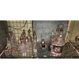 19TH CENTURY SHEFFIELD PLATED SEVEN BOTTLE CRUET,