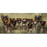 LARGE PAIR OF SHEFFIELD PLATED ECCLESIASTICAL OVOID GOBLETS AND OTHER VARIOUS SIMILAR GOBLETS