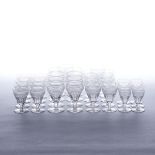 English Cut Glass Stemware Service, 20th century (32 Pieces)