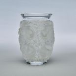 ‘Bagatelle’, Lalique Moulded and Frosted Glass Vase, post-1945, height 6.7 in — 17 cm