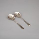 Pair of Scottish Provincial Silver Berry Spoons, Jameson & Naughton, Inverness, 19th century, length