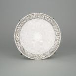 American Silver Salver, Samuel Kirk & Son, Baltimore, Md., late 19th century, diameter 9.6 in — 24.5