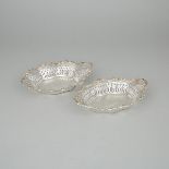 Two American Silver Pierced Oval Baskets, Roger Williams Silver Co., Providence, R.I., and Mauser Mf