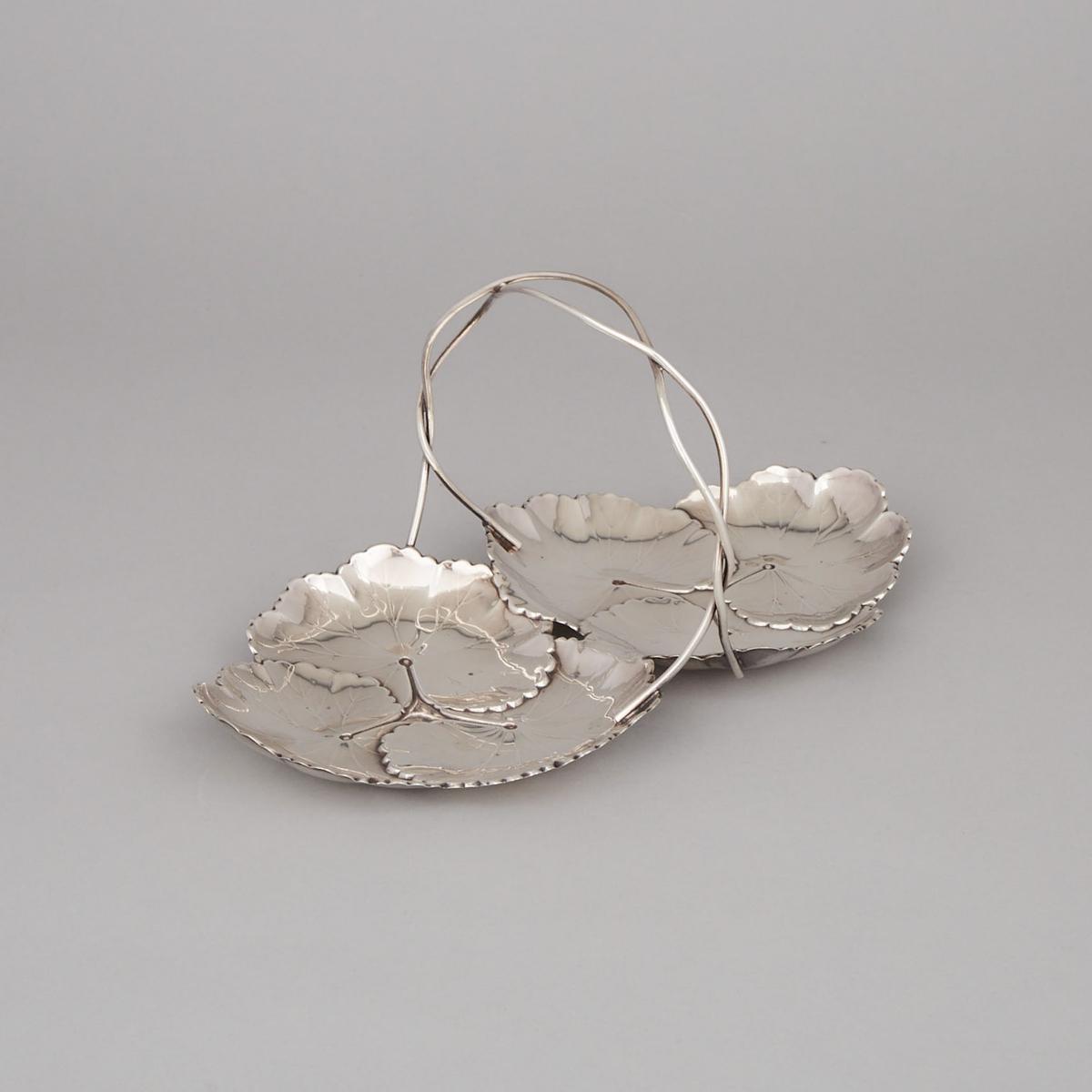 American Silver Leaf Basket, Reed & Barton, Taunton, Mass., c.1900, width 13.1 in — 33.2 cm