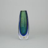 Kosta Internally Decorated Glass Vase, Vicke Lindstrand, 1960s, height 10.9 in — 27.8 cm