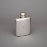 English Silver Spirit Flask, James Dixon & Sons, Sheffield, 1957, height 8.3 in — 21 cm