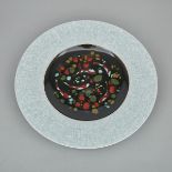 Bill Reddick (Canadian, b.1958), Crackle Ground Fish Charger, 2012, diameter 21.1 in — 53.5 cm