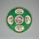 French Porcelain Table Top, probably Sèvres, 19th century, diameter 13.8 in — 35 cm