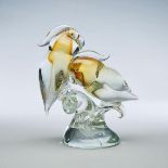 Murano Glass Group of Two Cockatoos, mid-20th century, height 10 in — 25.2 cm