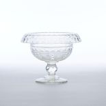 Continental Cut Glass Pedestal Footed Bowl, late 19th/early 20th century, height 7.8 in — 19.7 cm, d