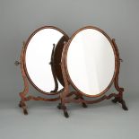 Pair of Edwardian Mahogany Dressing Table Mirrors, early 20th century, height 22 in — 55.9 cm (2 Pie