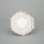 Georgian Silver Salver, 18th century, diameter 7.2 in — 18.2 cm