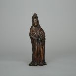 Chinese Patinated Bronze Figure of Guanyin, early-mid 20th century, height 12.5 in — 31.8 cm