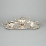 Canadian Silver Tea Service, Henry Birks & Sons, Montreal, Que., 1947, tray length 28.5 in — 72.5 cm