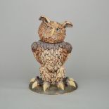 Cobridge Stoneware Large Owl Jar, c.2000, height 15.7 in — 40 cm