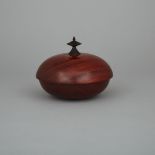 Contemporary Turned Padauk and Cocobolo Bowl by V. Lebert, c.2000, diameter 6.9 in — 17.5 cm