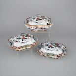 Three Ashworth Ironstone Covered Tureens, c.1900, largest length 13 in — 33 cm (3 Pieces)