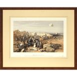 Pair of French Lithographs: Charge of the Heavy Cavalry Brigade and Russian Rifle Pit, 19.75 x 24.25
