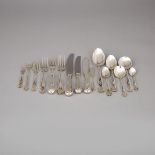 American Silver 'Lancaster' Flatware Service, mainly Gorham Mfg. Co., Providence, R.I., late 19th/ea